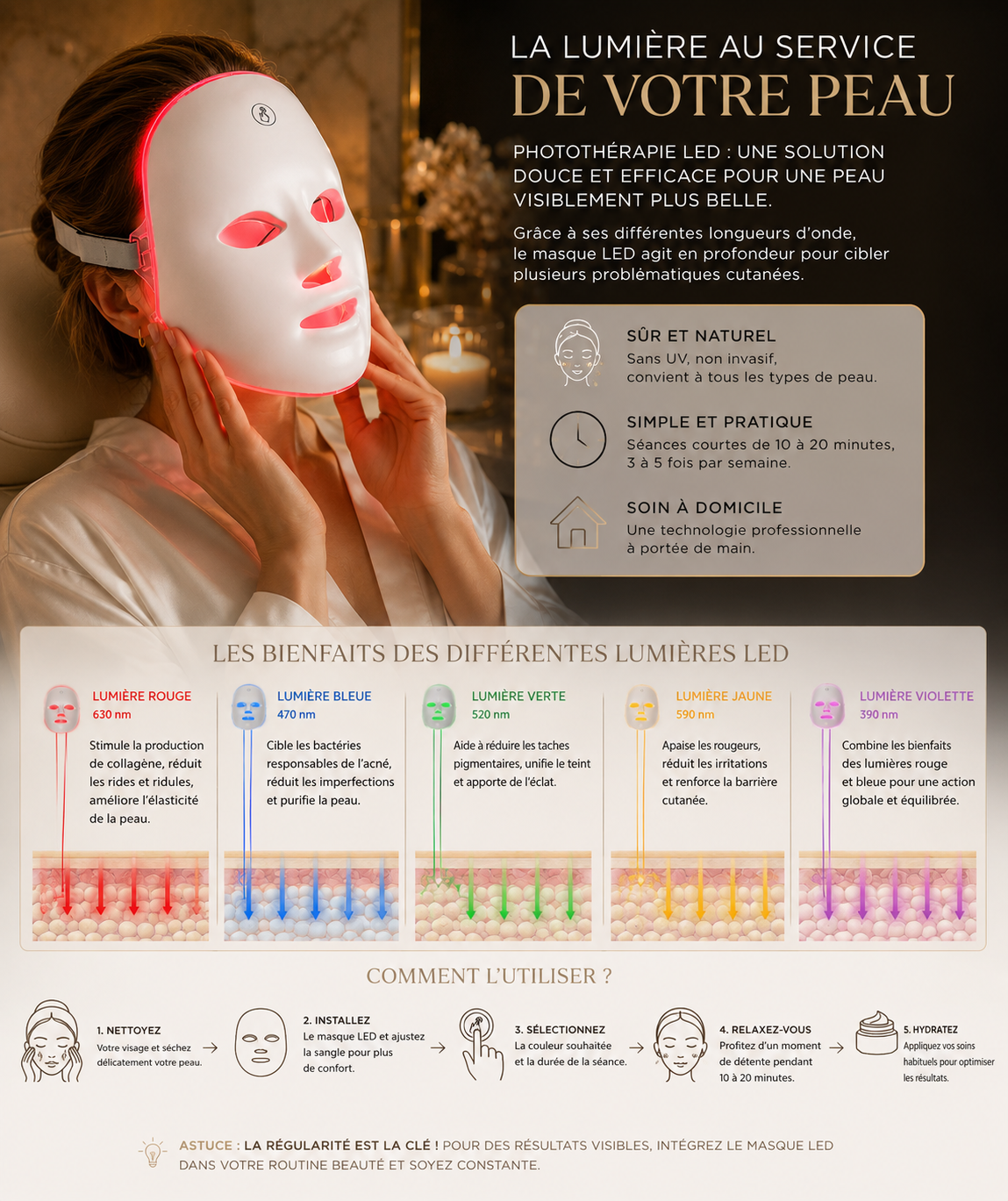 Masque Led visage.