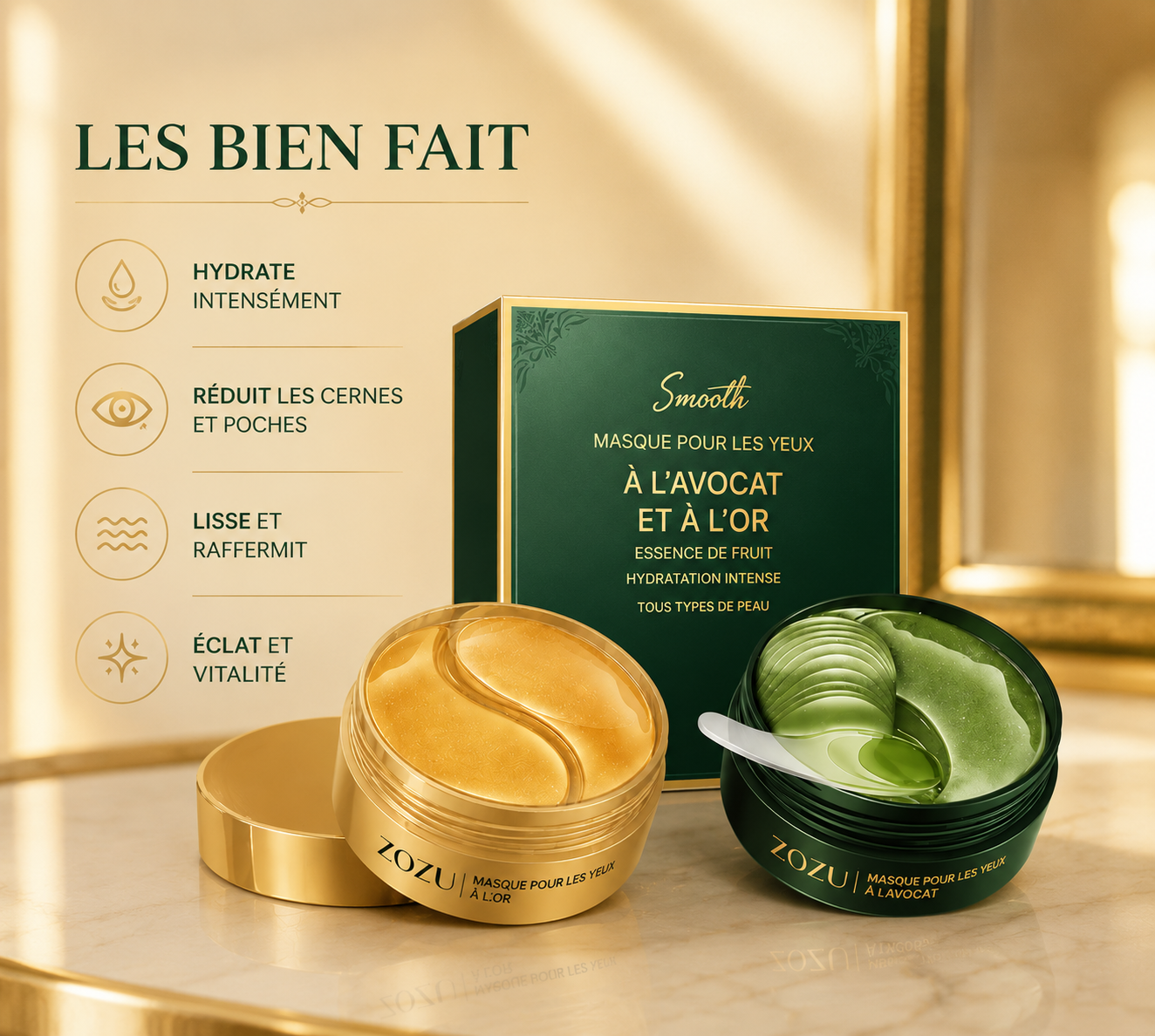 Masque pour les yeux anti-cernes
